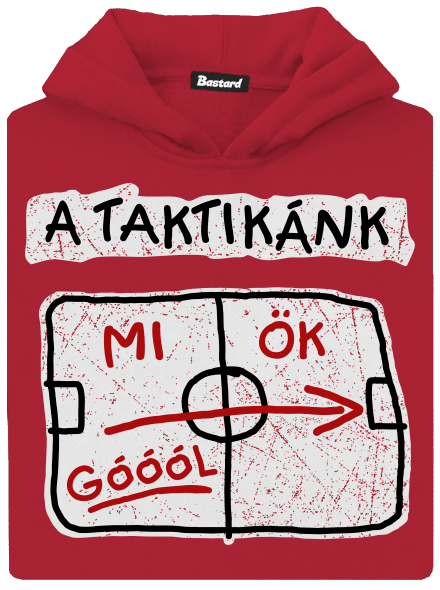 A taktikánk gyerek kenguruzsebes pulóver Fire Red