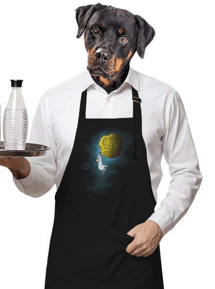 Moon cheese kötény Black