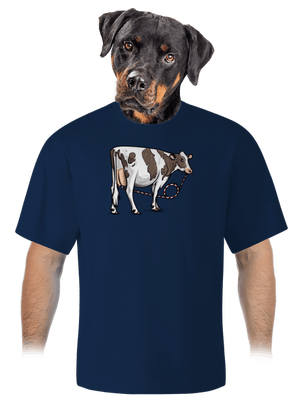 Cow drink unisex túlméretezett póló Midnight Blue