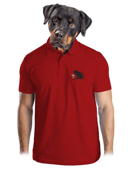 Macska és üveg férfi pólóingek Red Mal