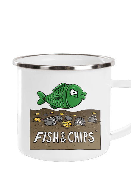 Fish and IT chips pléhbögre White