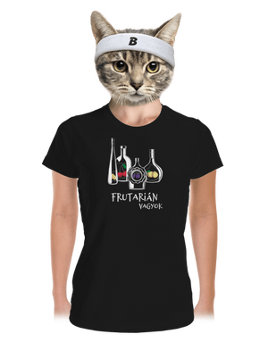 Frutarián női sportpóló Black