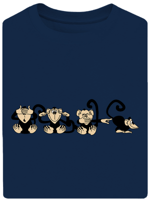 Majmok unisex túlméretezett póló Midnight Blue