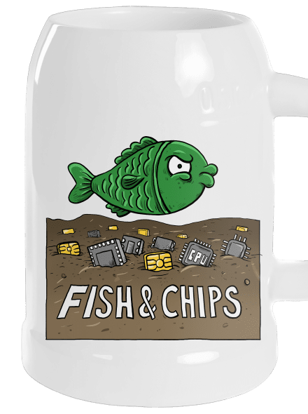 Fish and IT chips söröskorsó White