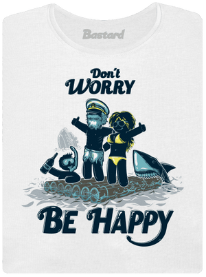 Don't worry prémium női póló White