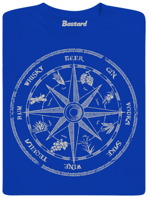 Alkoholos iránytű férfi hosszú ujjú póló Royal Blue