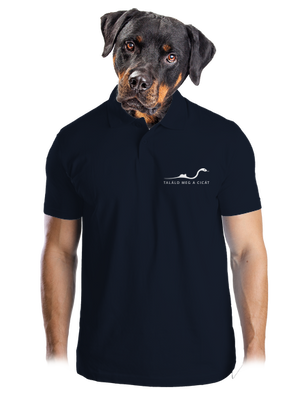 Találd meg a cicát férfi pólóingek Navy Mal