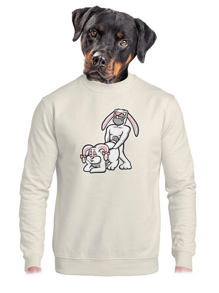 Rabbits unisex crewneck Off White