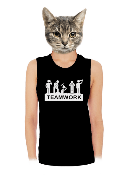 Csapatmunka női bővített trikó Black