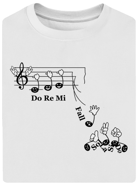 Do re mi fall unisex túlméretezett póló White