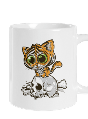 Tigriskölyök hagyományos bögre White