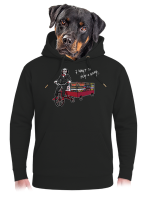 I want to play a game unisex prémium pulóver Dark Black