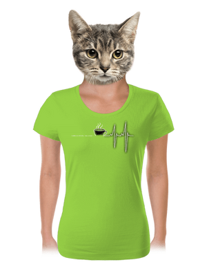 Coffee help női póló Apple Green