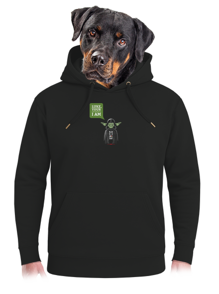 Mr. Yoda: Your grandpa I am unisex prémium pulóver Dark Black