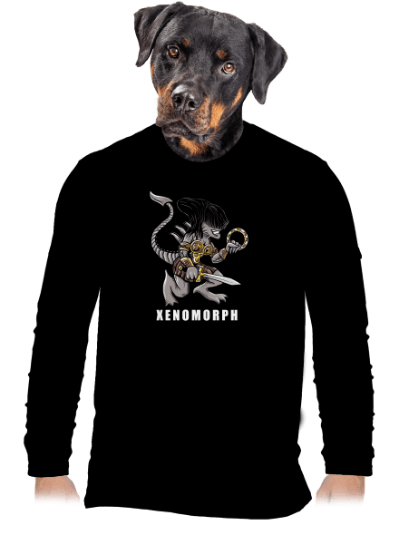 Xenomorph férfi hosszú ujjú póló Black