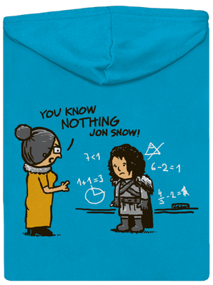 You know nothing cipzáras női pulóver Blue Atol