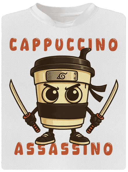 Cappuccino Assasino – Italian Brainrot gyerek sport póló White