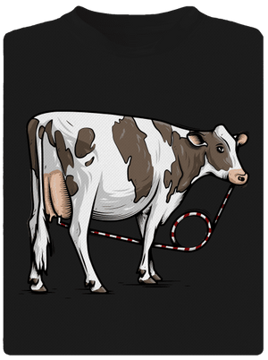 Cow drink gyerek sport póló Black