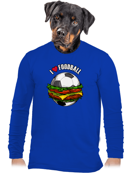 Foodball férfi hosszú ujjú póló Royal Blue