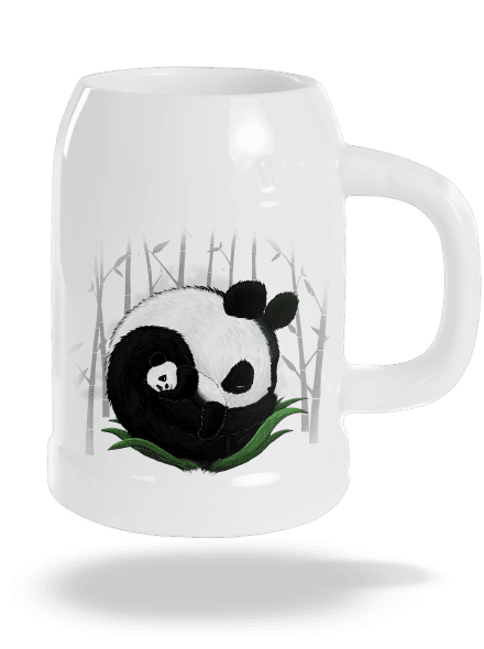 Két alvó panda söröskorsó White