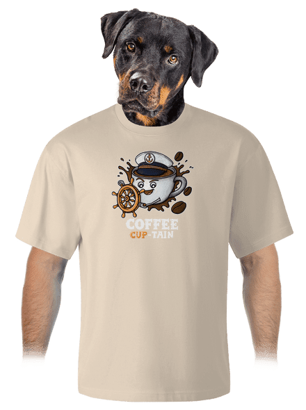 Coffee Cup-tain unisex túlméretezett póló Almond
