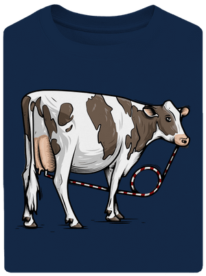 Cow drink unisex túlméretezett póló Midnight Blue