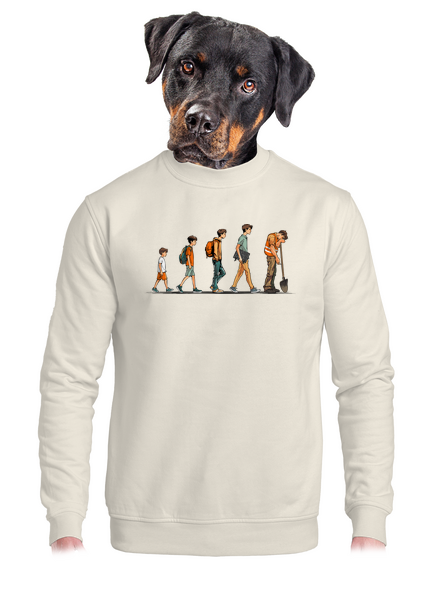 A tanuló evolúciója unisex crewneck Off White