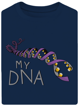 My DNA unisex túlméretezett póló Midnight Blue