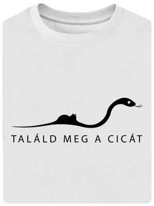 Találd meg a cicát unisex túlméretezett póló White