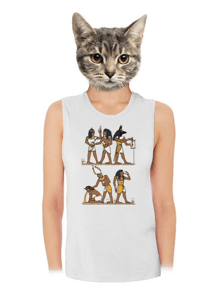 Egyiptomi parti női bővített trikó White