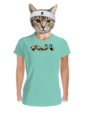 Majmok női sportpóló Mint Mal