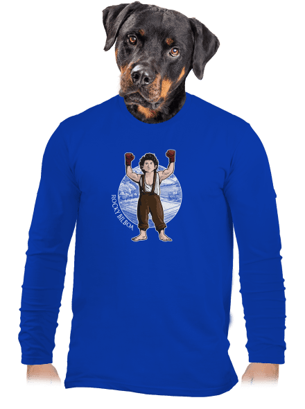 Rocky Bilboa férfi hosszú ujjú póló Royal Blue