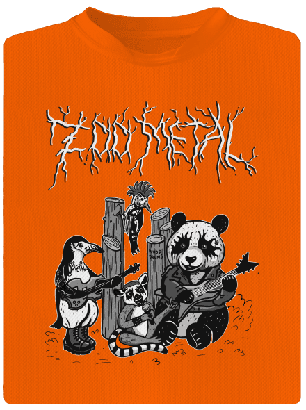 ZOO metal gyerek sport póló Neon Orange
