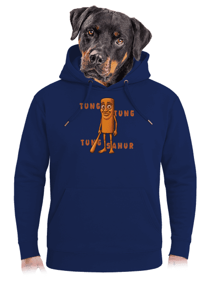 Tung Tung Tung Sahur – Italian Brainrot unisex prémium pulóver Navy
