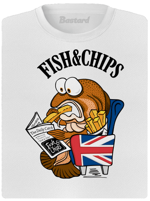 Fish and chips női sportpóló White