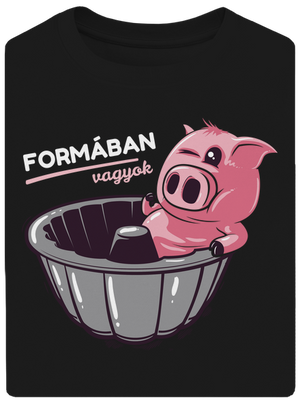 Formában unisex túlméretezett póló Black