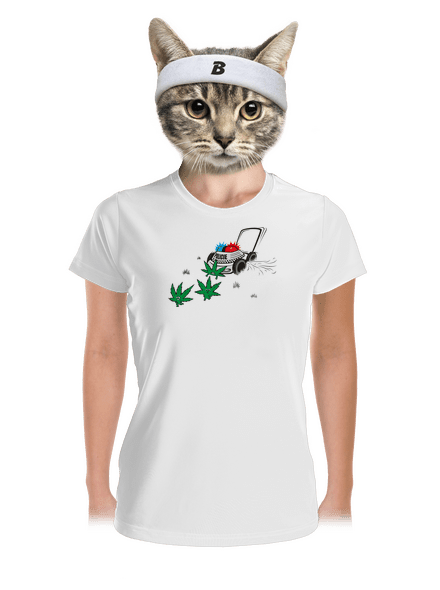 Ganja bust női sportpóló White
