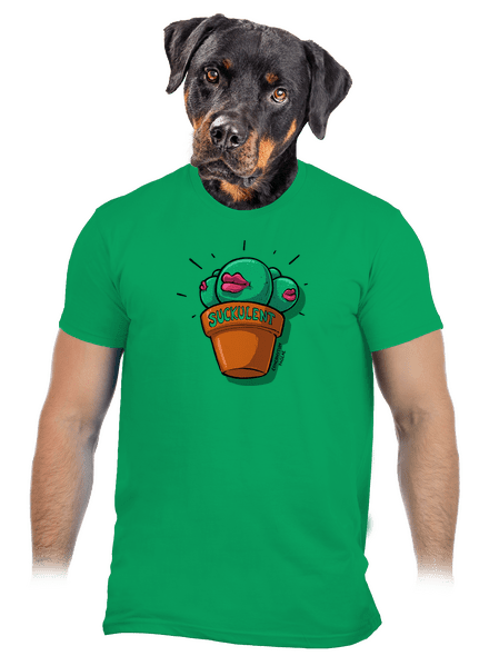 Suckulent férfi póló Kelly Green