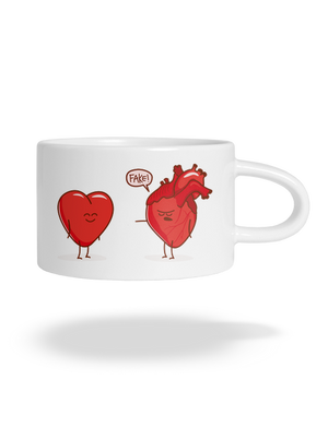 Szívügyek macaron bögre White