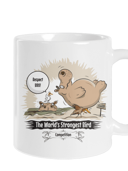 Strongest bird hagyományos bögre White