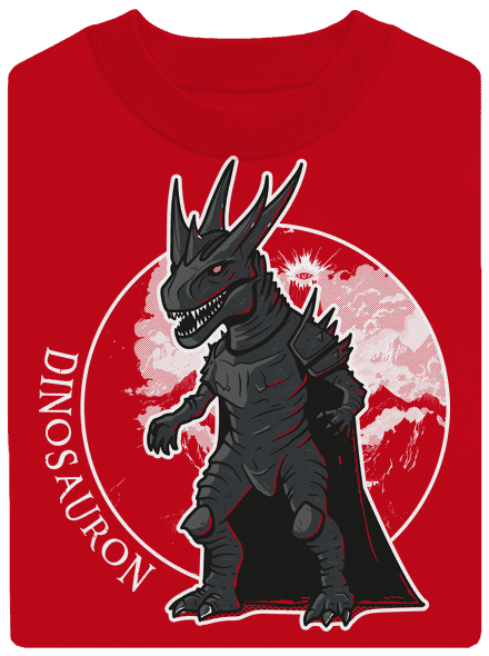 Dinosauron unisex crewneck Red