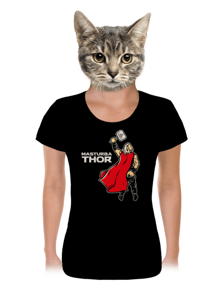 Masturbathor női póló Black
