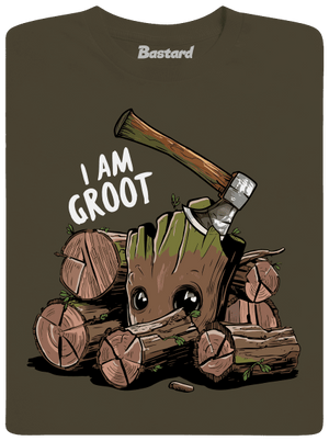 I Am Groot férfi hosszú ujjú póló Urban Khaki