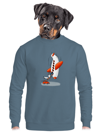 Közelebb vagyunk unisex crewneck Nordic Blue