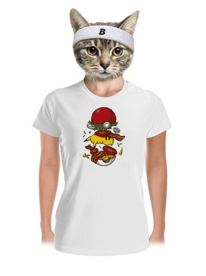 Pokémon burger női sportpóló White