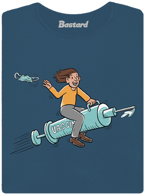 Mentesség prémium női póló Petrol Blue