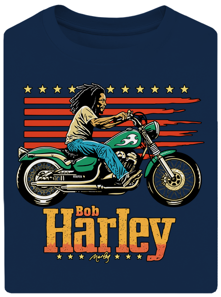 Bob Harley unisex túlméretezett póló Midnight Blue