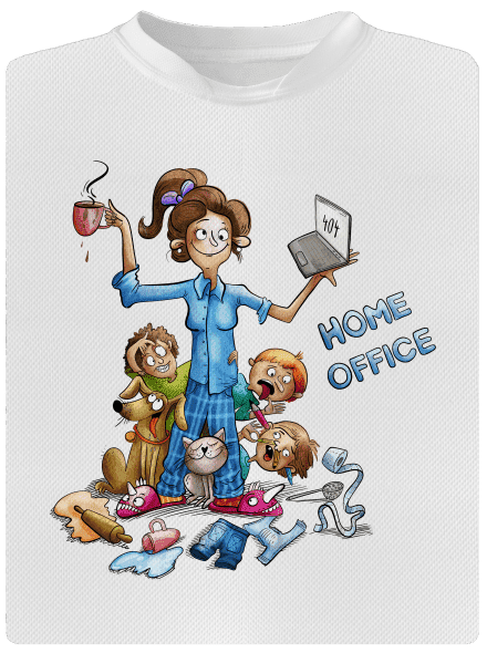 Anyukák home office gyerek sport póló White