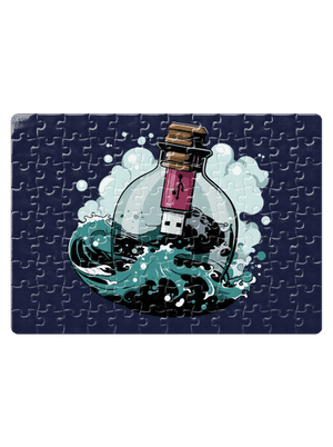 USB üzenet egy üvegben kirakós White