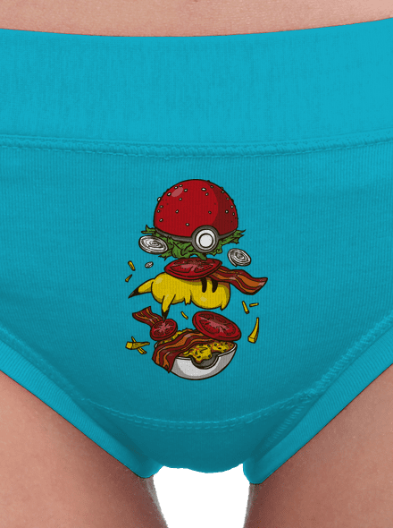 Pokémon burger női bugyik Turquoise